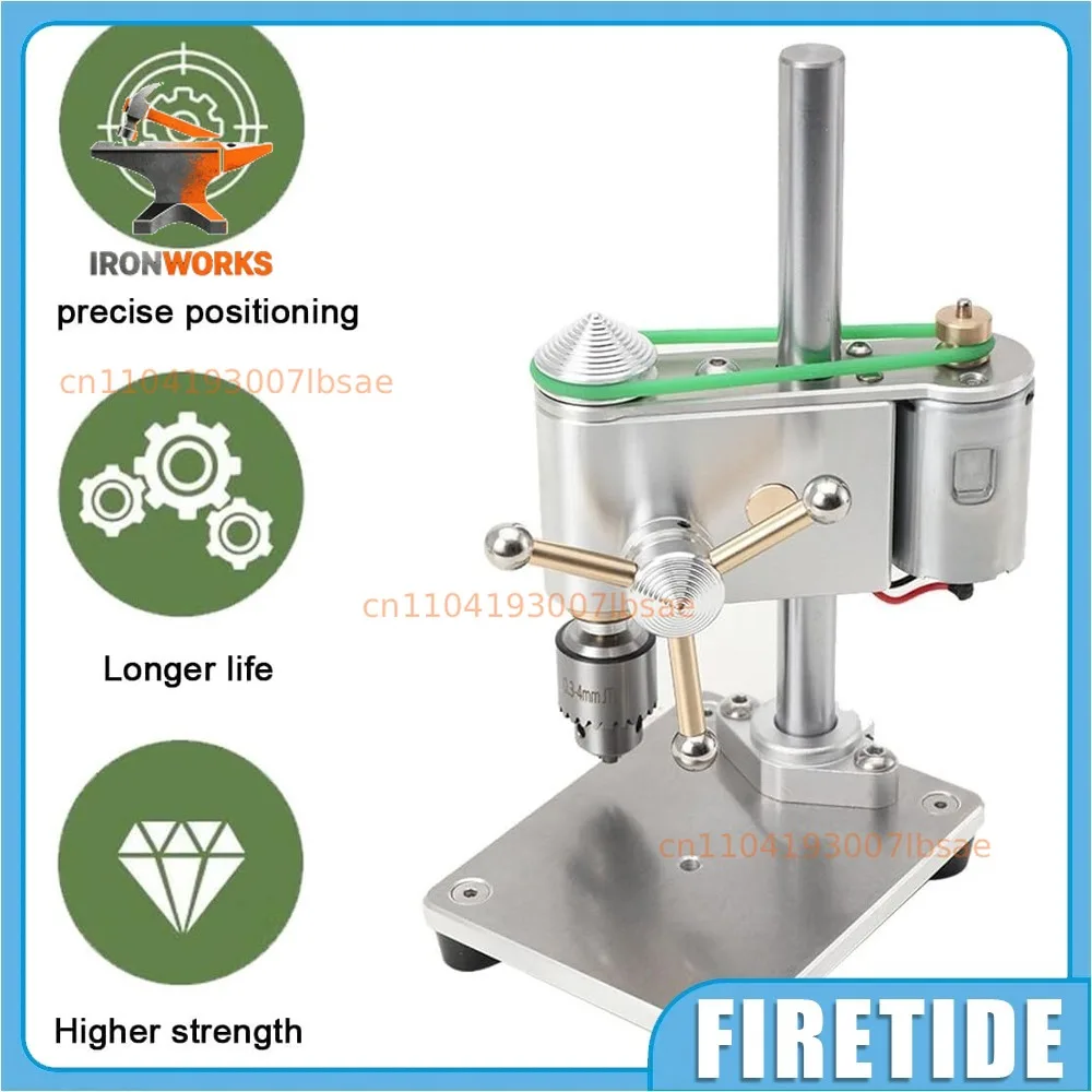 0.3-4mm Mini Benchtop Drill Press, Electric Portable Bench Drilling Machine for Metal Wooden DIY Jewelry Making Crafts Tool