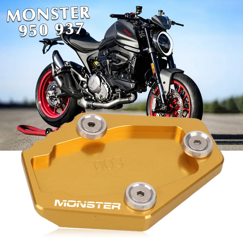 For DUCATI Monster 950 937 MONSTER 937 2021-2023 Motorcycle Aluminum Kickstand Extension Plate Side Stand