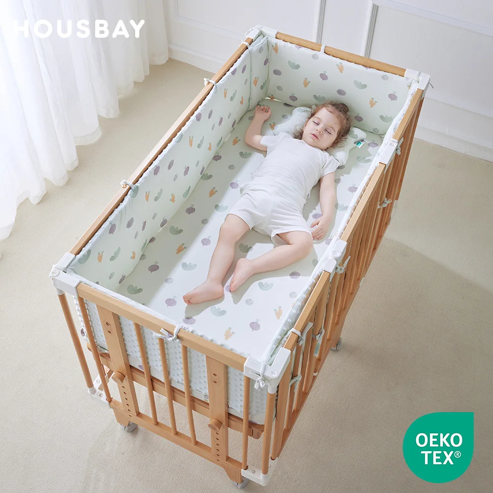 

Защитный бортик для детской кроватки 180 см/шт, двусторонний, из вельвета, пэчворк, осенне-зимний, теплый, утолщенный, противоударный матрасик