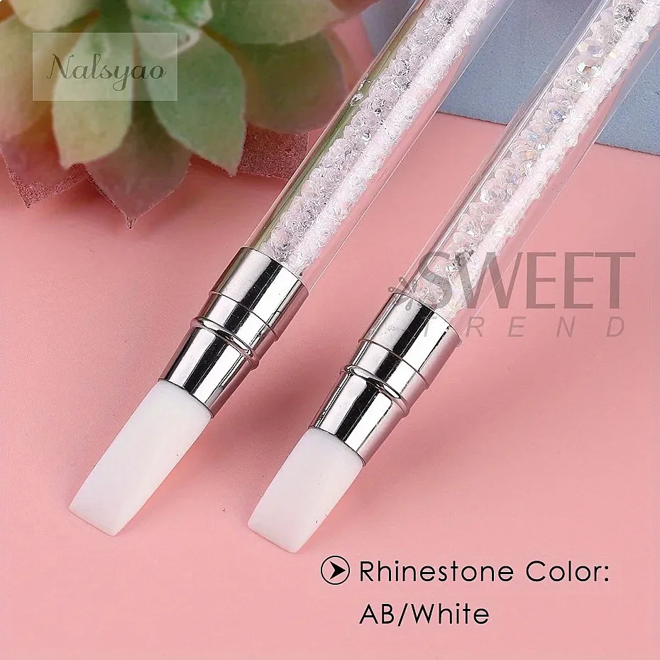 Adjustable Glue Stick Embossing Brush Double Head Silicone Nail Art Pen Carving Flower Sculpting Professional Manicure