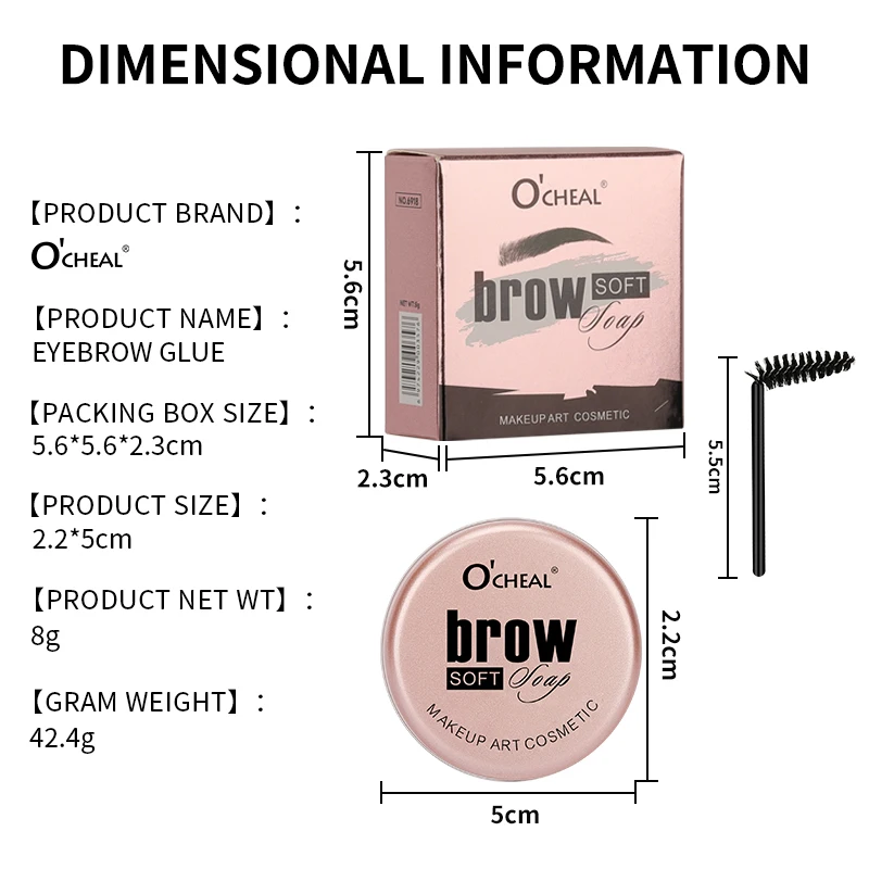 Waterproof Eyebrow Gel Cream For Styling Natural Look Wild Brows Long Lasting Smudge Proof Vegan Eyebrow Makeup Cosmetics