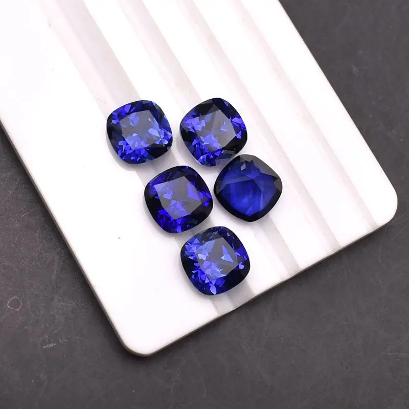 

Natural Blue Sapphire Unheated Square Cut Gemstone AAAA+ VVS Loose Gemstone Multiple Sizes to Choose