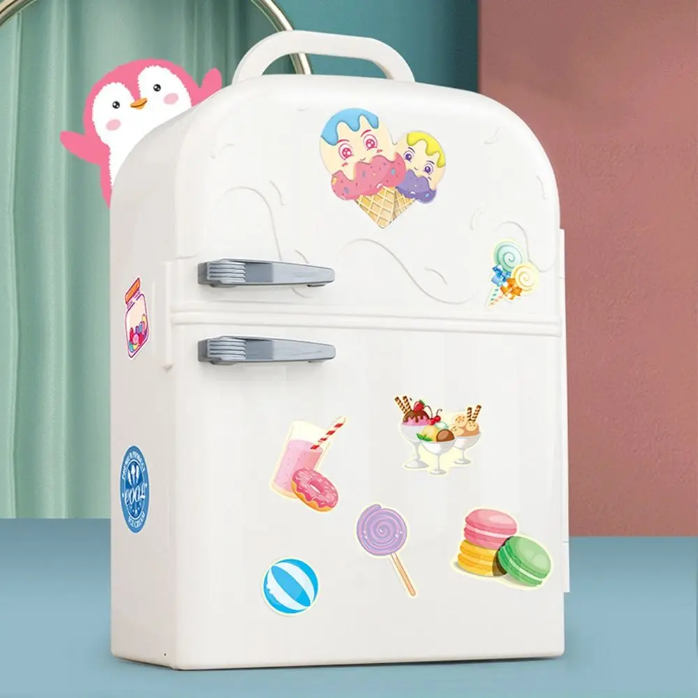 Juguetes de refrigerador para niños de dibujos animados, modelo artesanal, refrigerador de pingüino, juguete educativo, juego de simulación de música