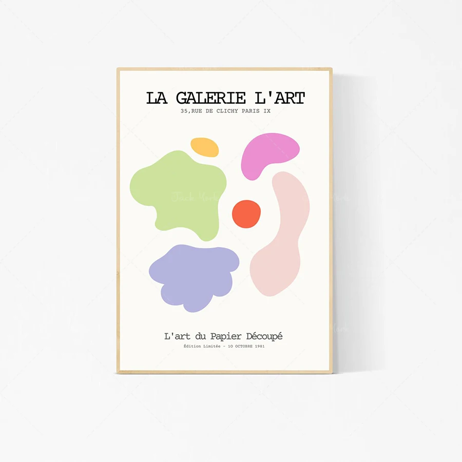 Exhibition Poster Print, Flower Market Print, Abstract Art, Museum Poster, Matisse Style, Organic Shapes, Digital Print