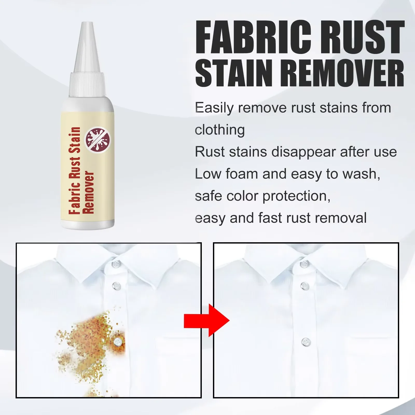 Picture 5: Fabric Rust Stain Remover Clothes Rusts Remover Waterless Clothing Cleaning Effective Decontamination Clothes Cleansing Agent