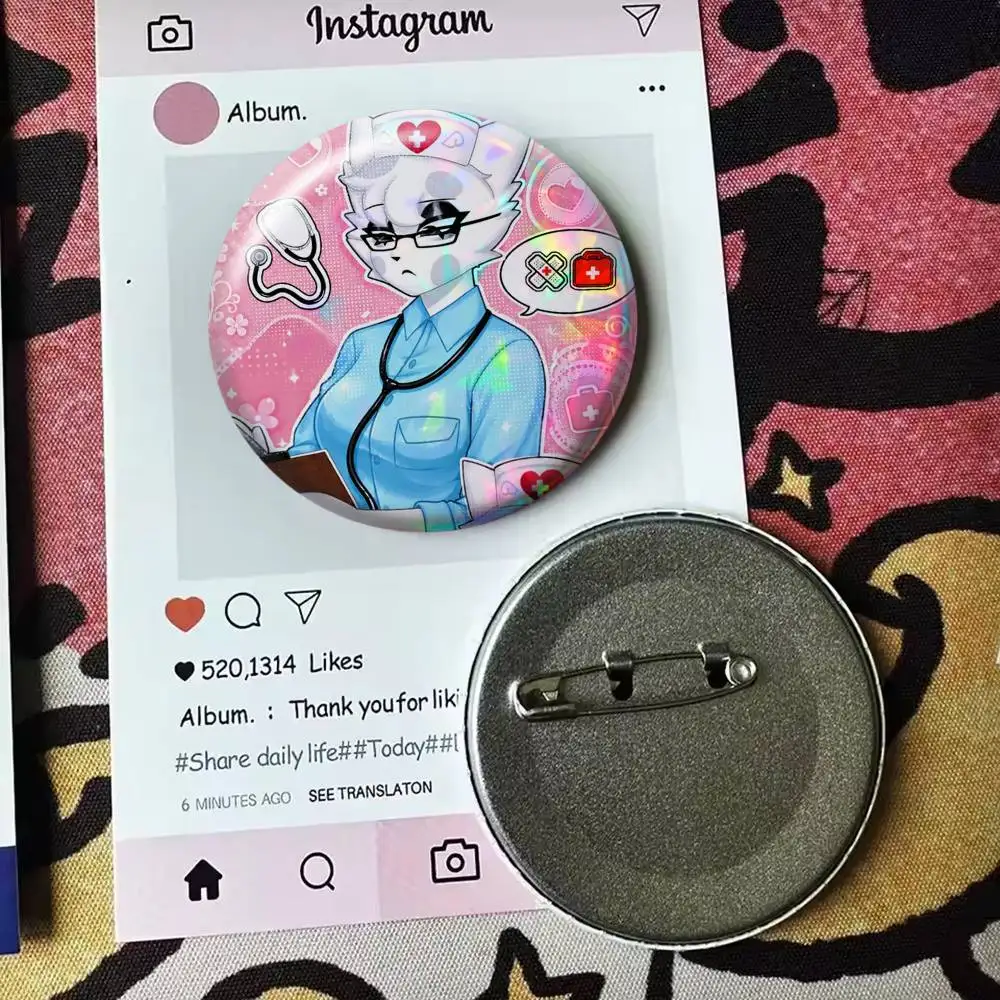 animal hospital head nurse   Badge 25 32 44 58 75 mm Round Fans Collect Friends Gifts Brooch Souvenir