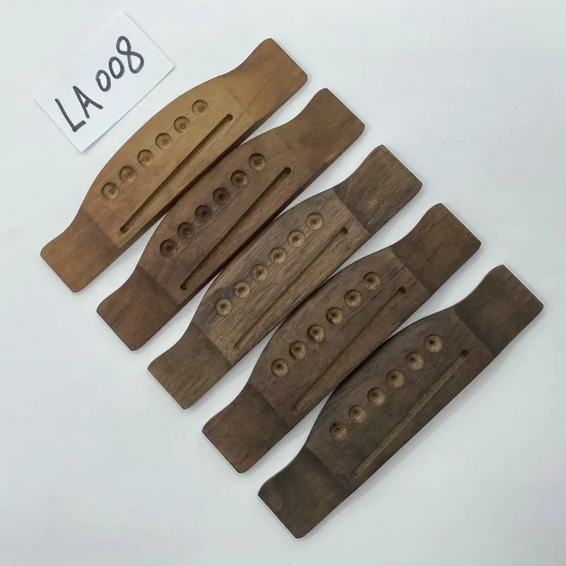 Natural Color Solid Rosewood Acoustic Guitar Bridges&Tremolo 6 String Right Hand Version Unfinished DIY Guitar Parts