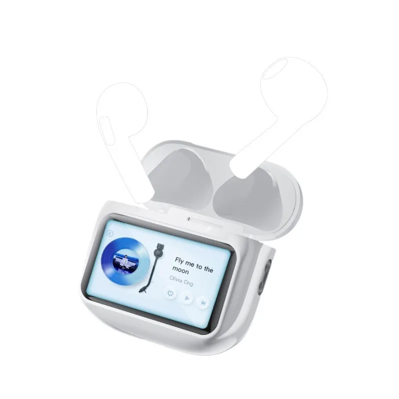 New Creative Wireless Bluetooth Earphones Ultra Long Standby ENC Noise Reduction With LED Color Smart Touch Screen Birthday Gift