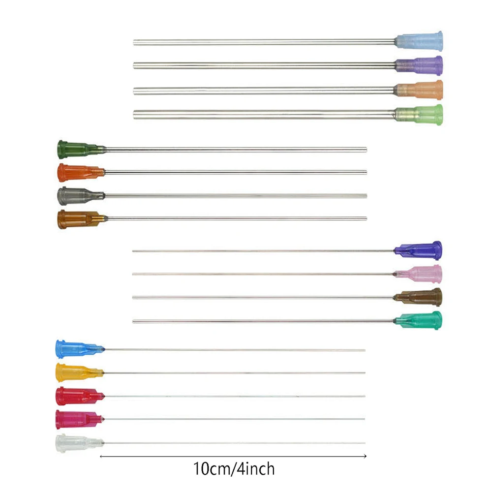 100mm Stainless Steel Luer Lock Dispensing Needle 4 Inch | Blunt Tip Industrial Glue Needle for E-Liquid Ink Adhesive Oil Refill