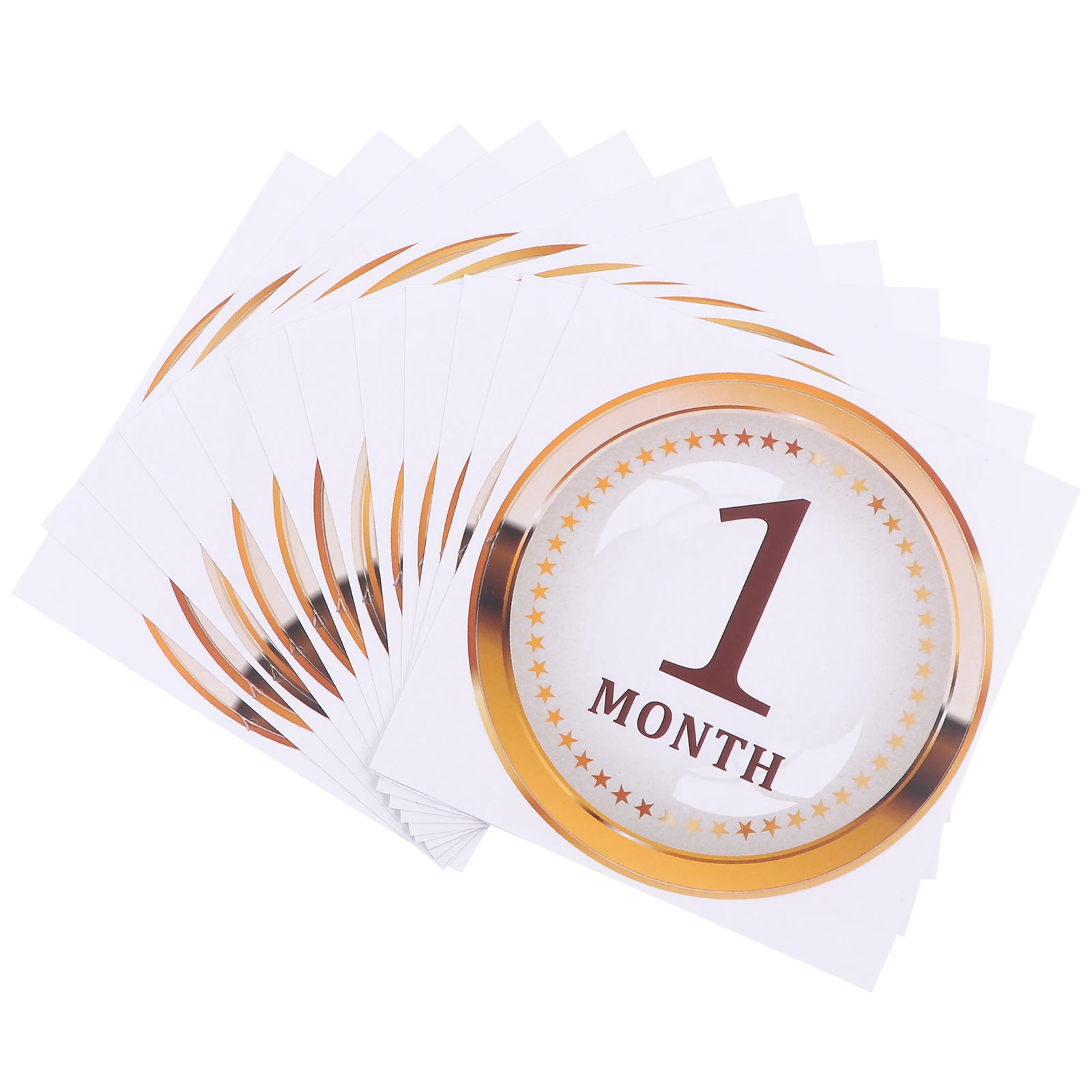 

1 Set Month Stickers Newborn Photo Props Milestone For Baby Growth Tracking Belly Sticker Matte Finish Easy Apply Keepsake Label