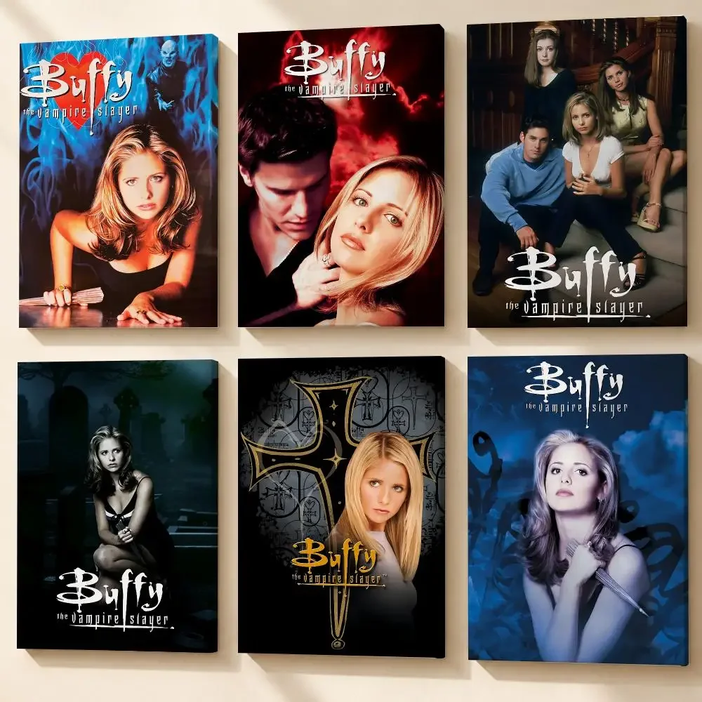 TV  B-Buffy the Vampire Slayer Framed Wall Painting Canvas Poster Wooden Stretcher Frame Inner Frame Kit for Wall Art Painting