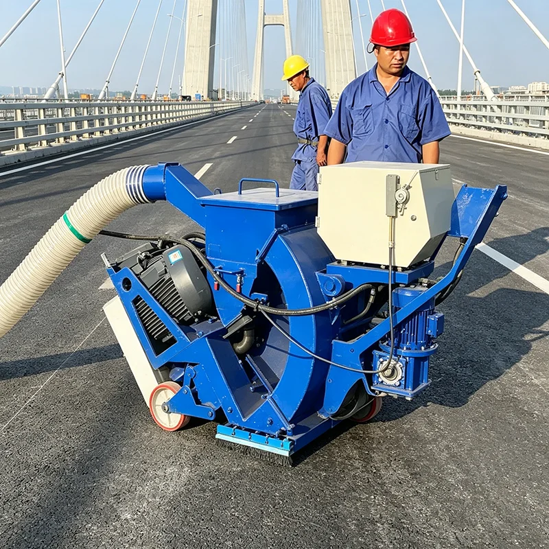 Integrated Road Shot Blaster Vacuum Dust Collection Concrete Surface Blasting Machine