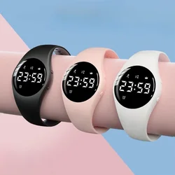 Montre de sport intelligente étanche pour étudiants, réveil simple, montre à vibrations pour jeunes, bracelet en caoutchouc pour enfants, 3 barres