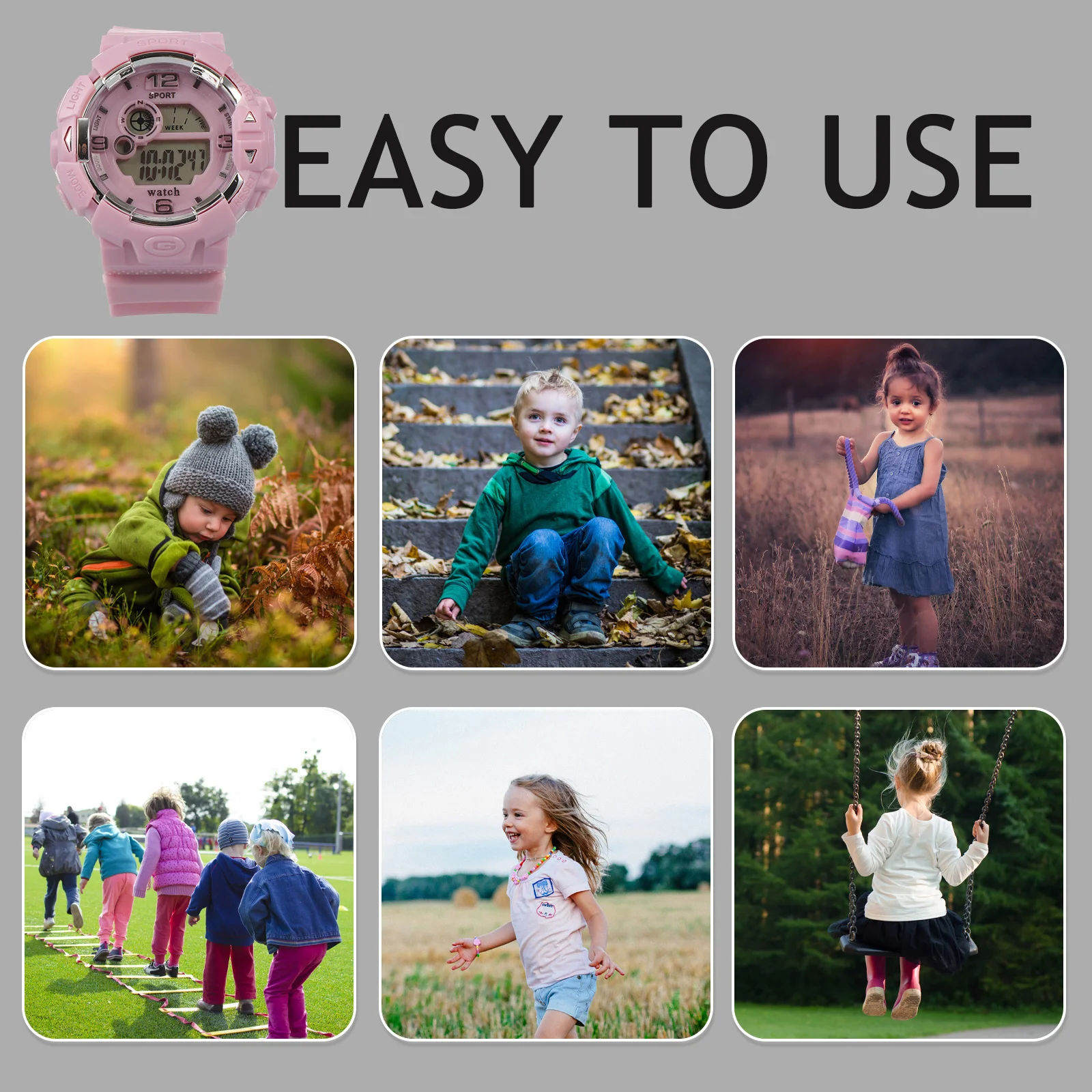 

Silica Gel Night Glow Watch LED Electronic Sports Watch for Kids Students Waterproof Outdoor Birthday Gift