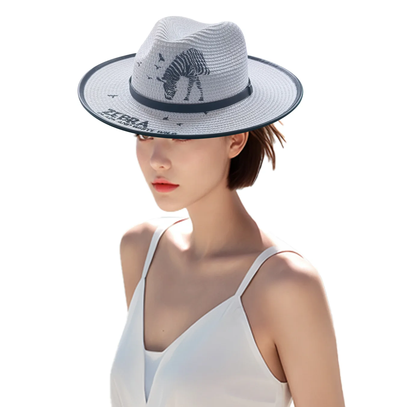 

Пляжная шляпа с рисунком зебры, женская дышащая солнцезащитная кепка, высококачественная солнцезащитная кепка, удобная летняя кепка с полями