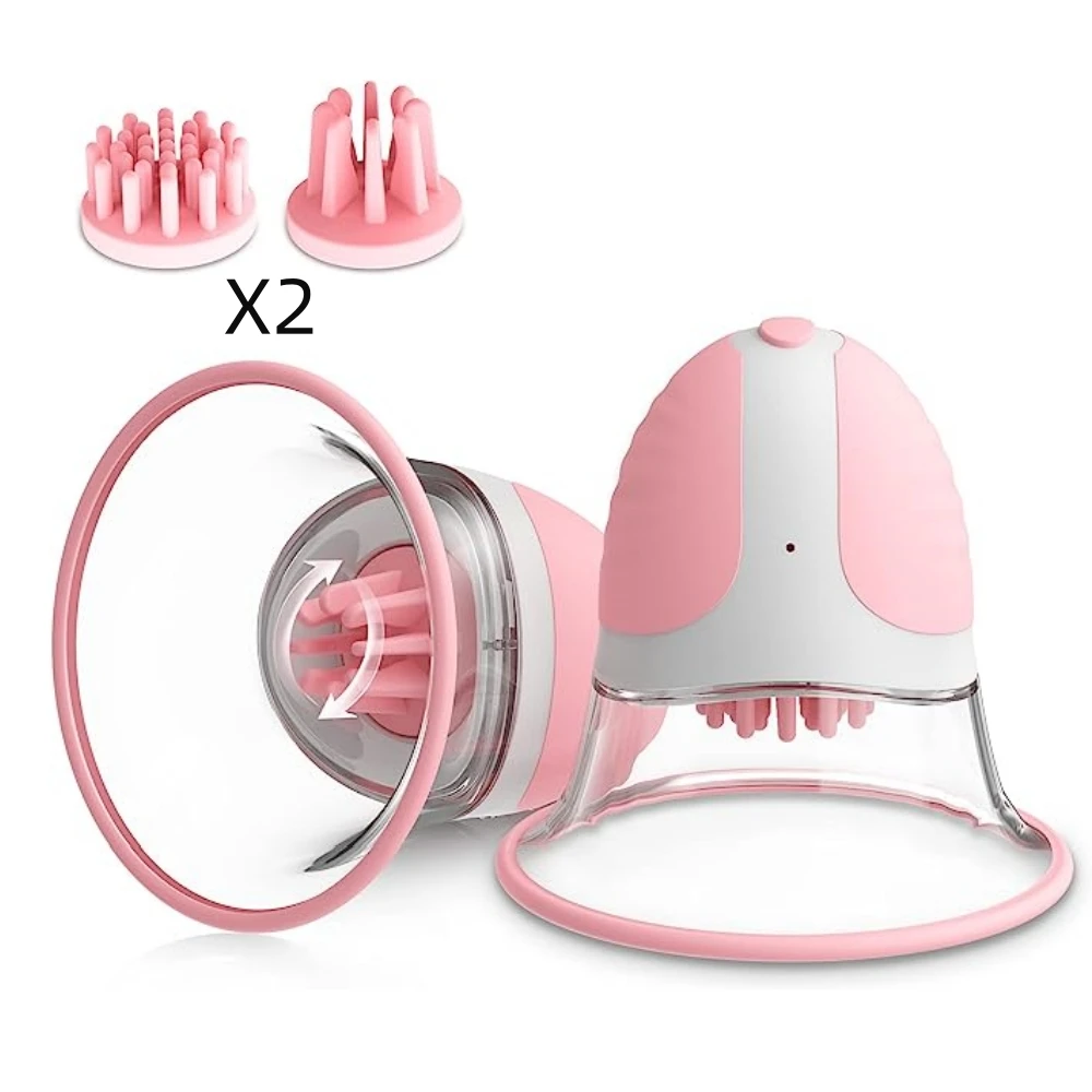 Nipple Clamps,Strong Sucking Stimulator Massager with 10 Vibrator Rotation Modes Rechargeable  Sex Toys for Women Couples