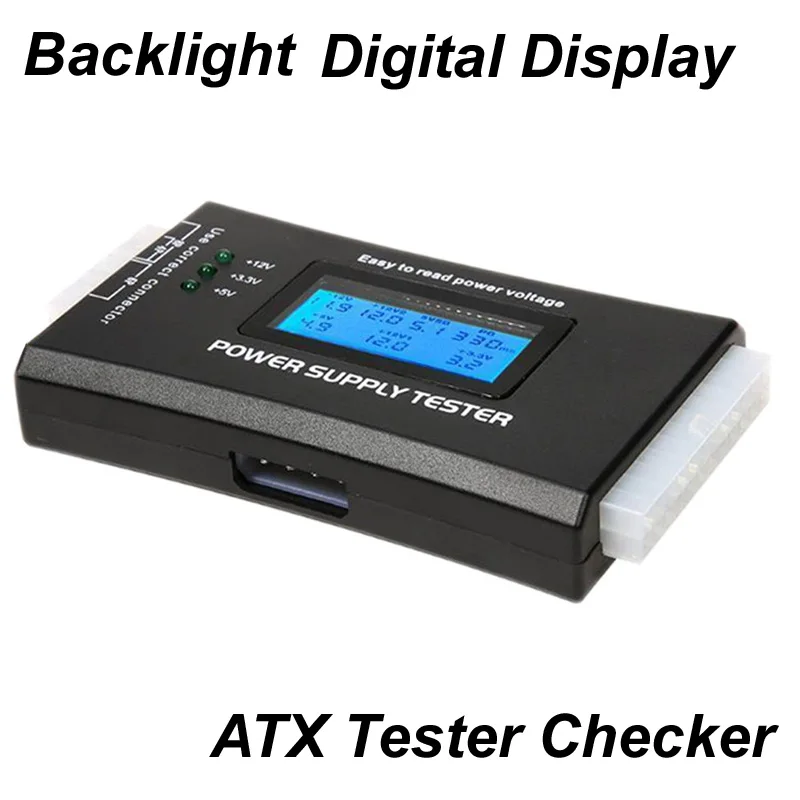 Digital LCD PC Computer 20/24 Pin ATX BTX ITX Power Supply Tester Check Quick Bank Supply Power Measuring Diagnostic Tester Tool