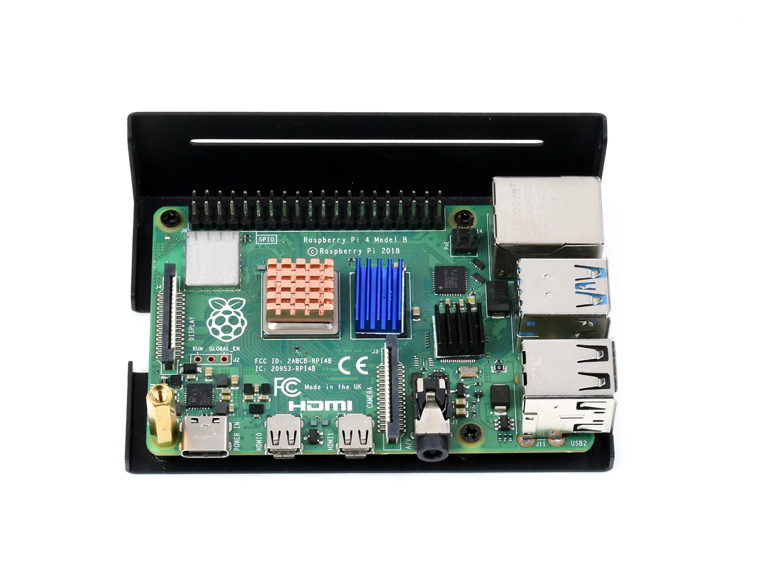 Carcasa de aleación de aluminio con pantalla de 3,5 pulgadas para Raspberry Pi 4, diseñada para Raspberry Pi 4B, Compatible con Waveshare RPI LCD de 3,5 pulgadas