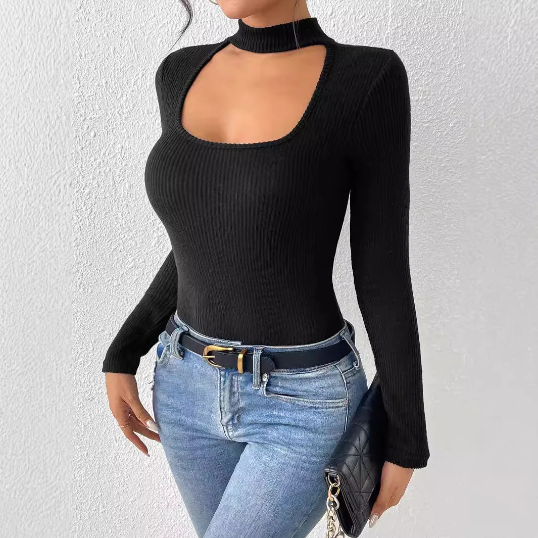 Vento Autunno Personalizzato Collo a U a maniche lunghe Maglia che tocca il fondo Camicia Donna Magliette Vestido Plus Size 9XL 8XL 7XL 6XL XXXXXL