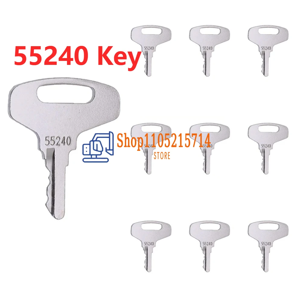 50/30/10/5/1pcs 55240 66711-55140 lgnition Keys Replacement for Kubota B and GL Series Compact Tractor Model B5100 B6100 B6200D