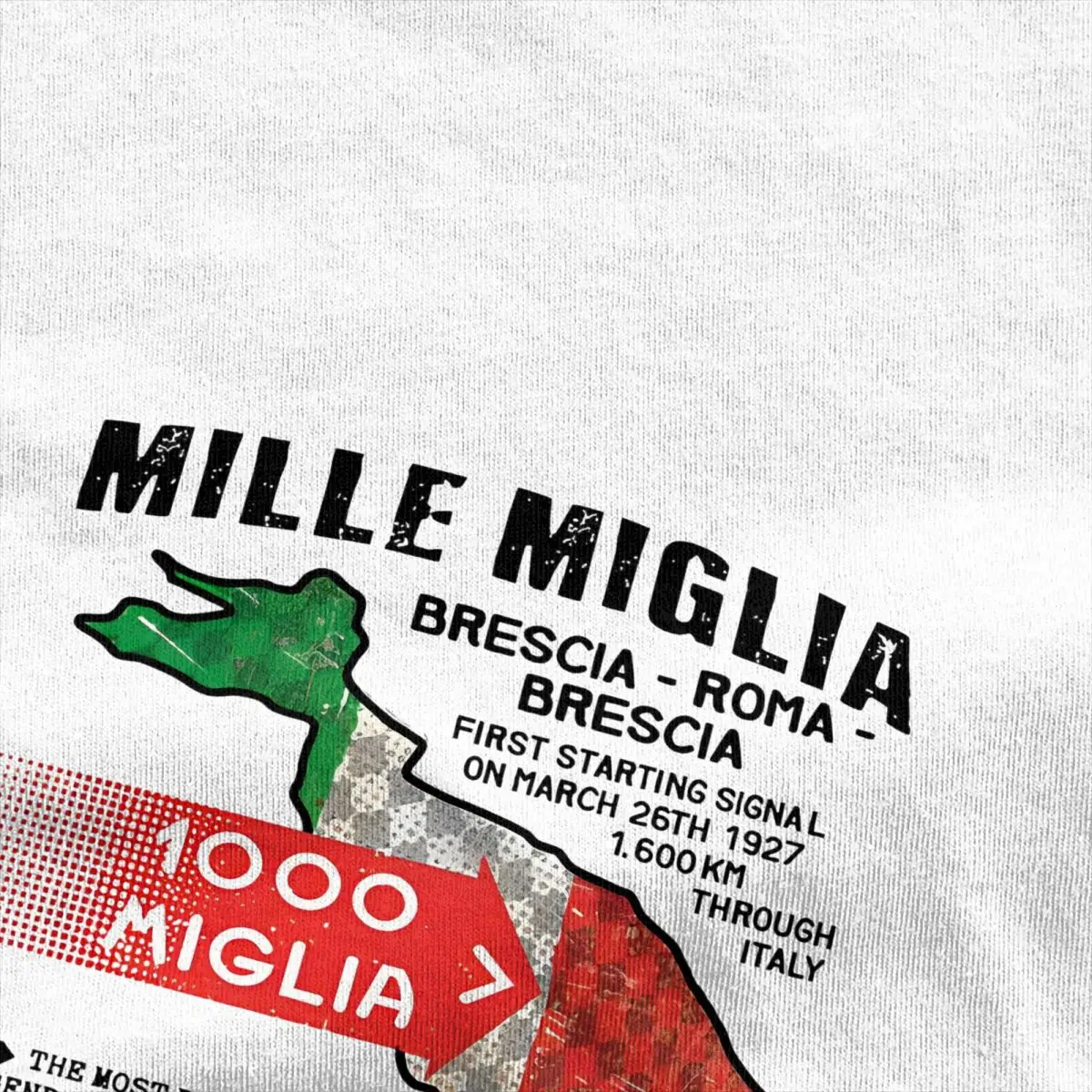 Mille Miglia Racing Experience T-Shirt 1000 Miglia Popular T-Shirts Short-Sleeve Streetwear Tops Summer 100% Cotton Oversize Tee