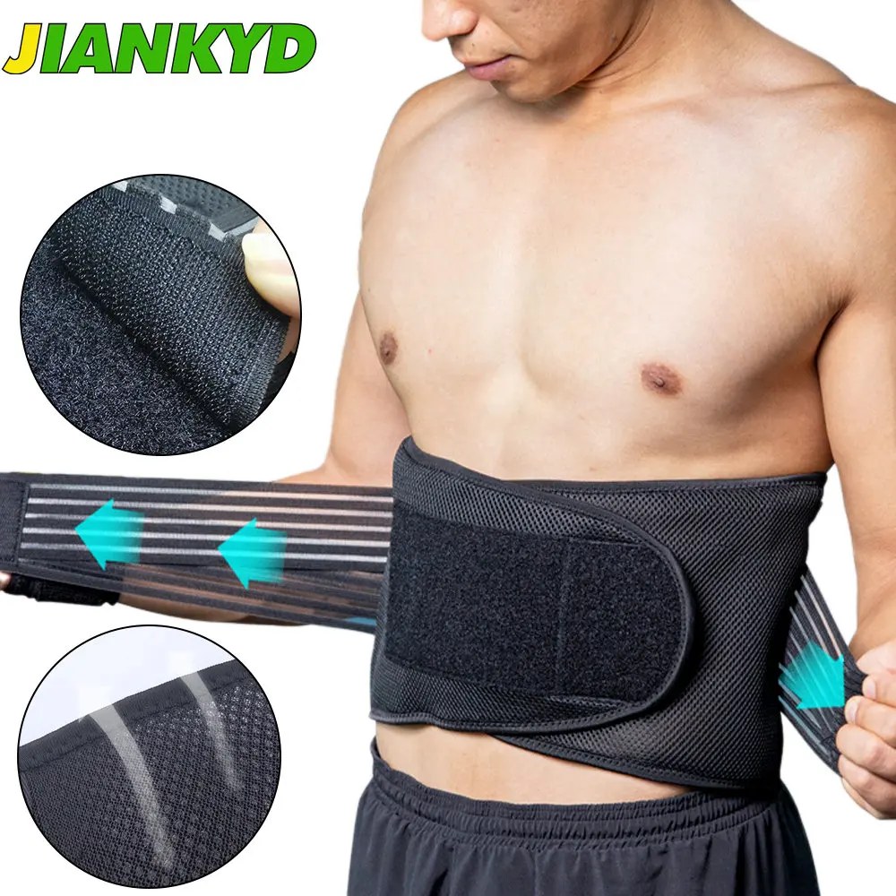 

1Pcs Sport Back Support Adjustable Back Brace Lumbar Support Belt with Breathable Dual Straps Gym Lower Back Pain Relief Unisex