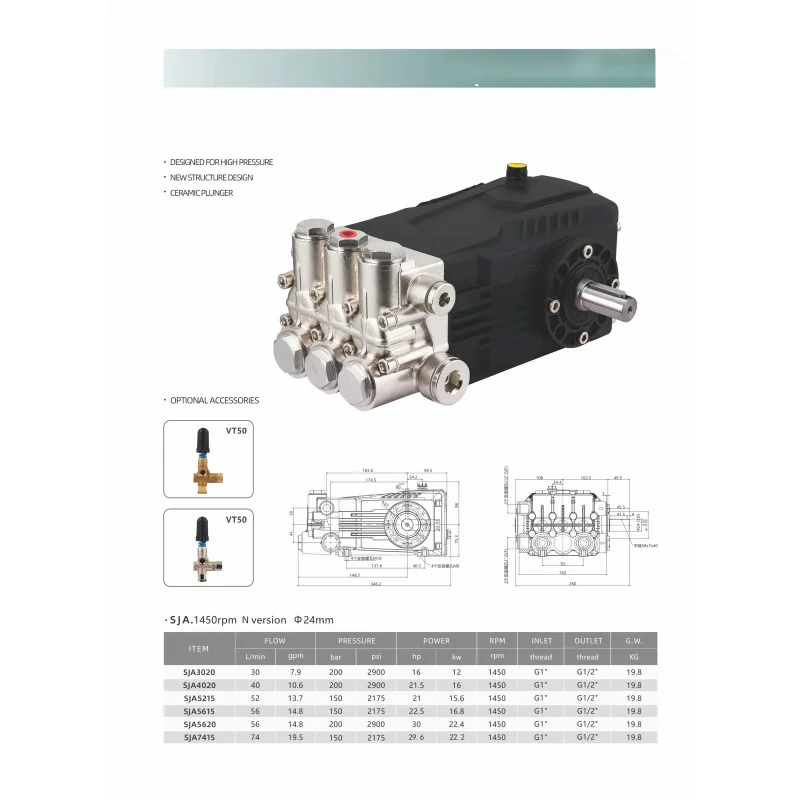 70L/Min Triplex Ceramic Plunger 30 High Pressure Big Flow Water Pump