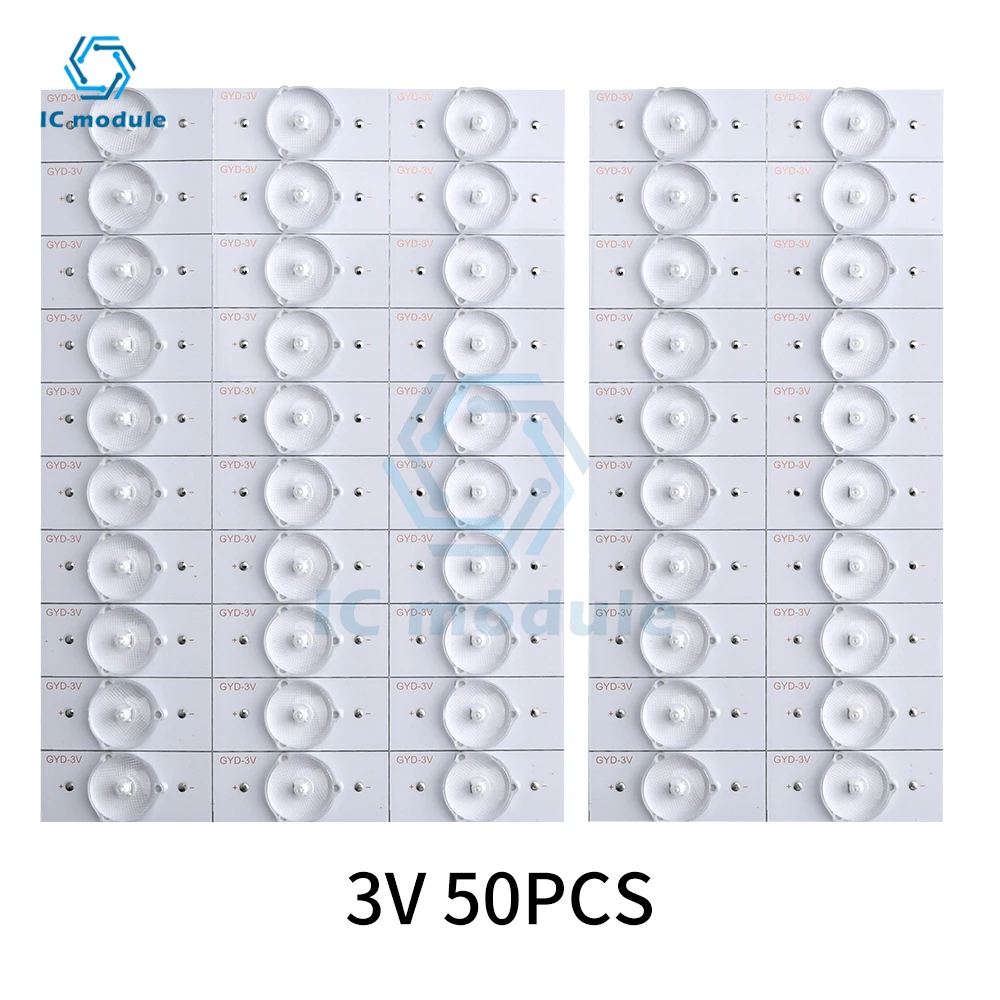 Imagem -03 - Grânulos da Lâmpada de 3v 6v Smd com o Fliter Ótico da Lente para o Reparo da Tevê do Diodo Emissor de Luz de 3265 Polegadas com Acessórios da Tira da Luz de Fundo do Diodo Emissor de Luz do Cabo de 2m