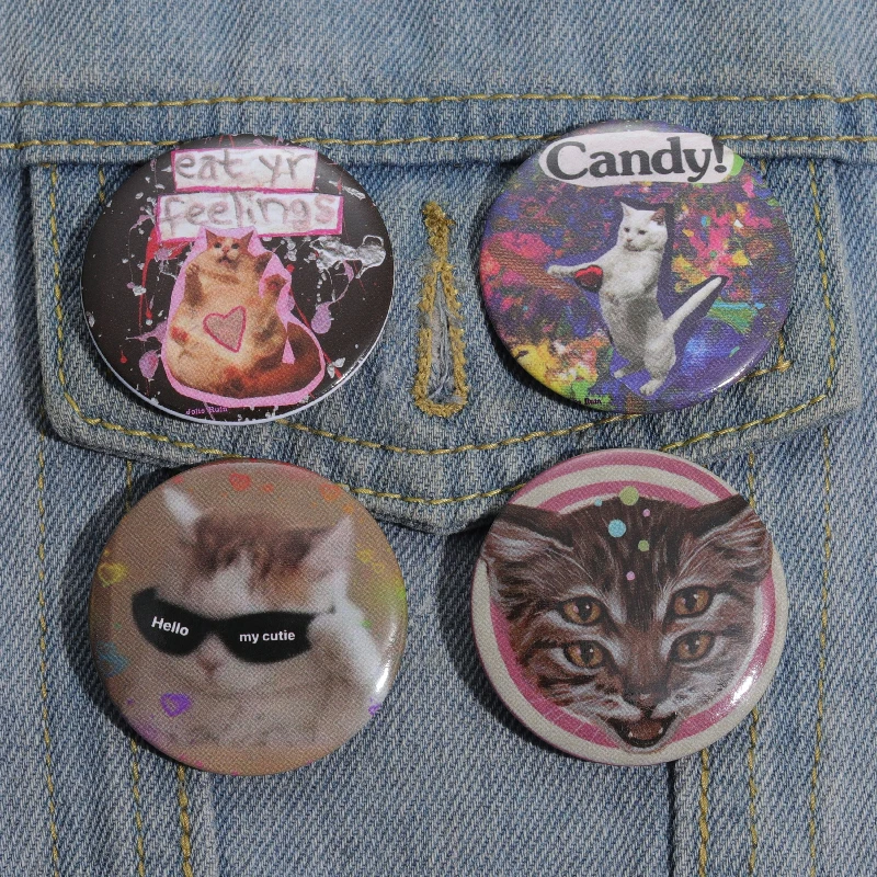 Creative Tinplate Soft Button Pin Animal Icon Brooch Cute Dogs Cats Lapel Backpack Badge Accessories Pin Gift For Friend Jewelry