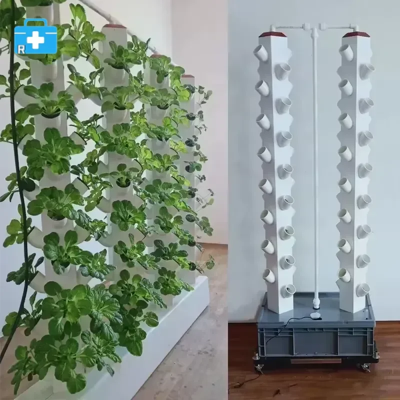 Vertical Hydroponic Growing Tower, Aeroponic System for Indoor Vegetable & Herb Cultivation