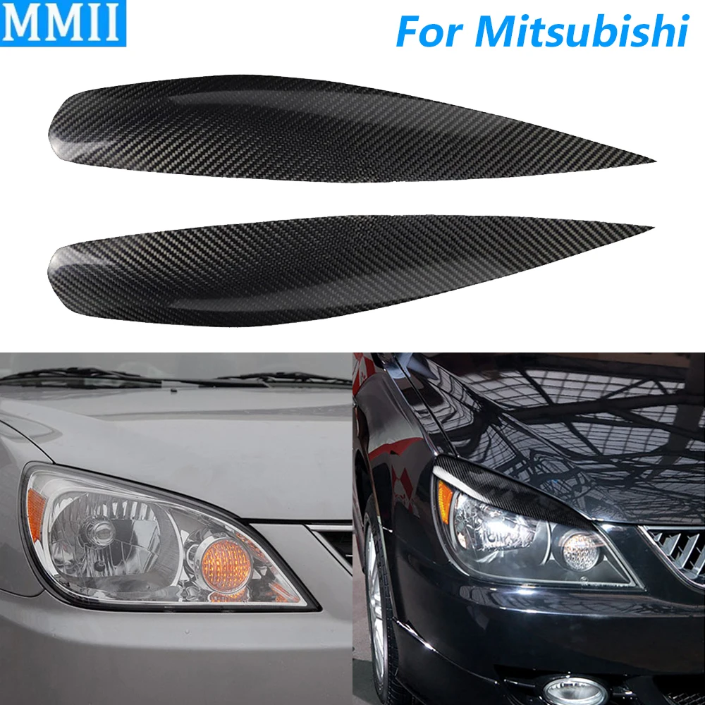 

Для Mitsubishi Lancer EVO 2004-2006 настоящая сухая передняя фара из углеродного волокна, крышка для век, панель, декоративные автомобильные аксессуары