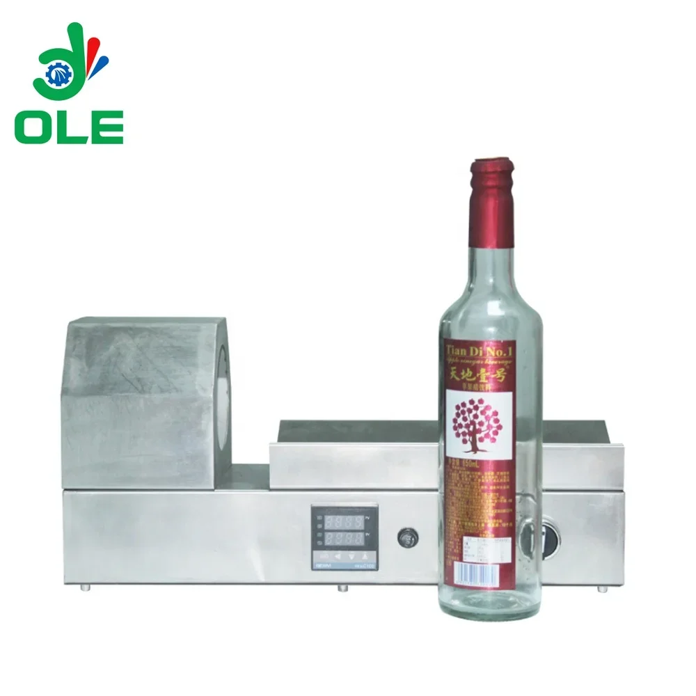 Semi-Automatic Wine Bottle Neck Shrink Band Machine Easy Operation PVC Bottle Heat Shrink Sleeve Machine