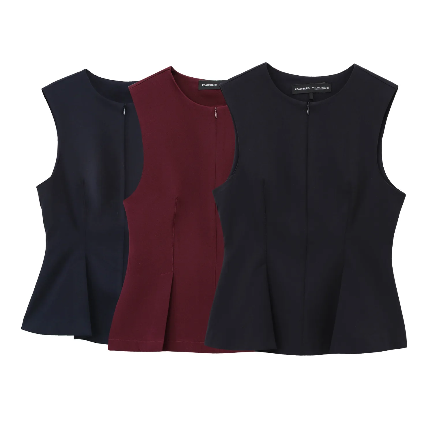 

Autumn Winter Short Pleated Skirt Sleeveless European American Style Top for Women Wholesale 2135552