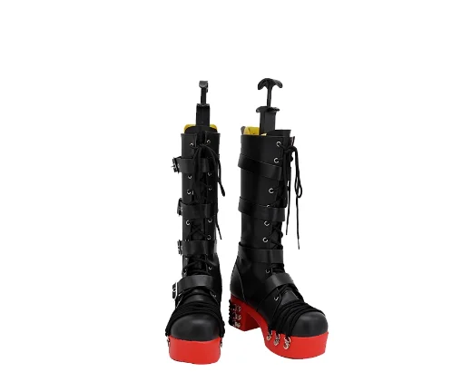 

DOA Marie Rose Boots Black Shoes Halloween Cosplay Dead or Alive Marie Rose Prop Boots