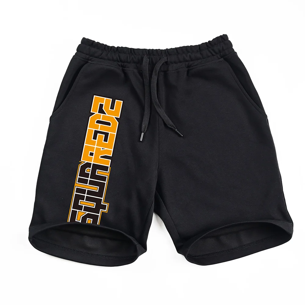 

Ama Faion Outdoor Sports orts Men's Casual Pattern Letter Youth Summer mid Waist Straight Leg Five Length Urban Sle