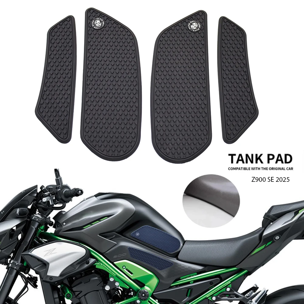 

For KAWASAKI Z900 Z900se Z 900 se 2025 Motorcycle Accessories Sticker PVC Rubber Fuel Tank Pad Traction Protection Decal Rubber