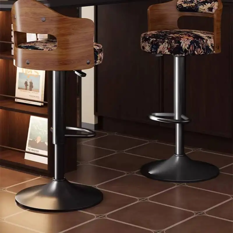Designer Upholstery Bar Chair Arm Rest Elegant Exterior Tabourets Bar Chair Breakfast Nightclub Silla De Escritorio Furniture - view 5