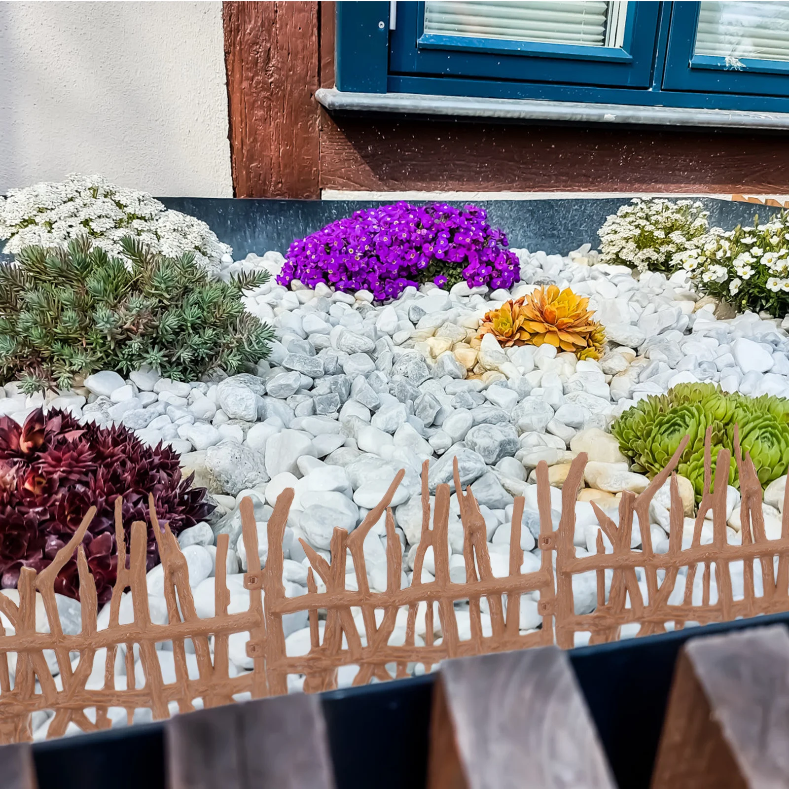 

4pcs Miniature Fairy Garden Set Realistic Plastic Fence For Farm Playset Diy Edging Border Paddock Fence