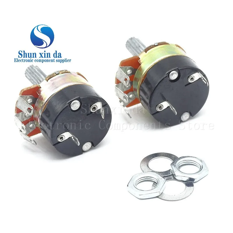 WH138-1 ความยาว 20 มม.B5K B10K B20K B50K B100K B250K B500K OHM ปรับความต้านทานความเร็วพร้อมสวิตช์ Potentiometer