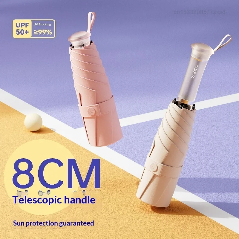 ZUODU Folding Umbrella Sun Mini Sun Parasol Girls Anti-UV Portable Pocket Umbrellas Compact Travel Mini Umbrella Protable Manual