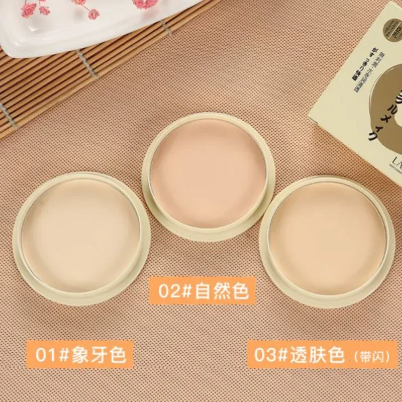 Transparent Pressed Powder Long Lasting Oil Control Face Foundation Waterproof Whitening Skin Finish Concealer