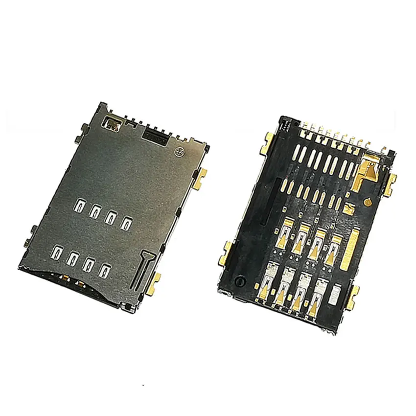 YUXI 1PCS Sim Card Socket 9+1P 10Pins Sim Card Holder Connector Self-elastic Card SIM Card Holder Connector