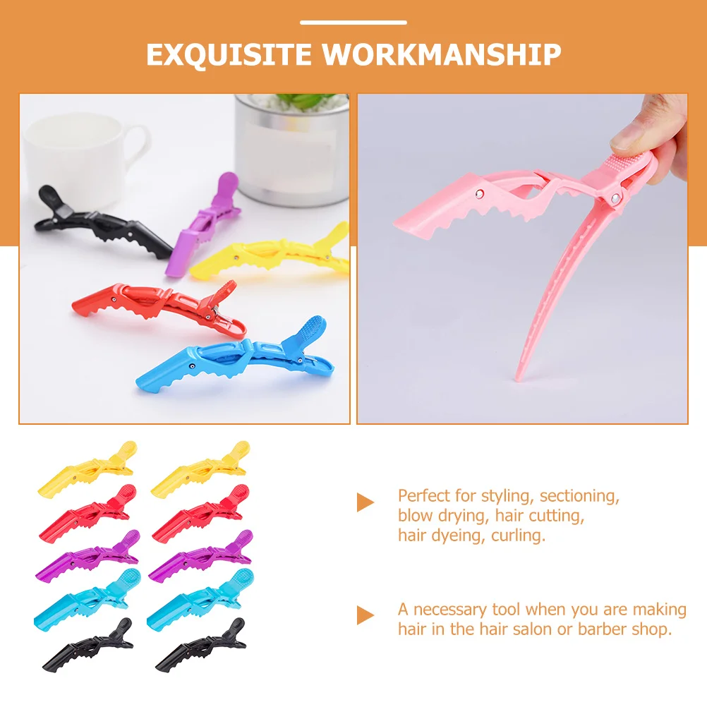 25Pcs Hair Partition Clips Smooth Plastic Styling Clamps for Salon Use Sectioning Curling Haircut Hairpins Hairdressing Clips