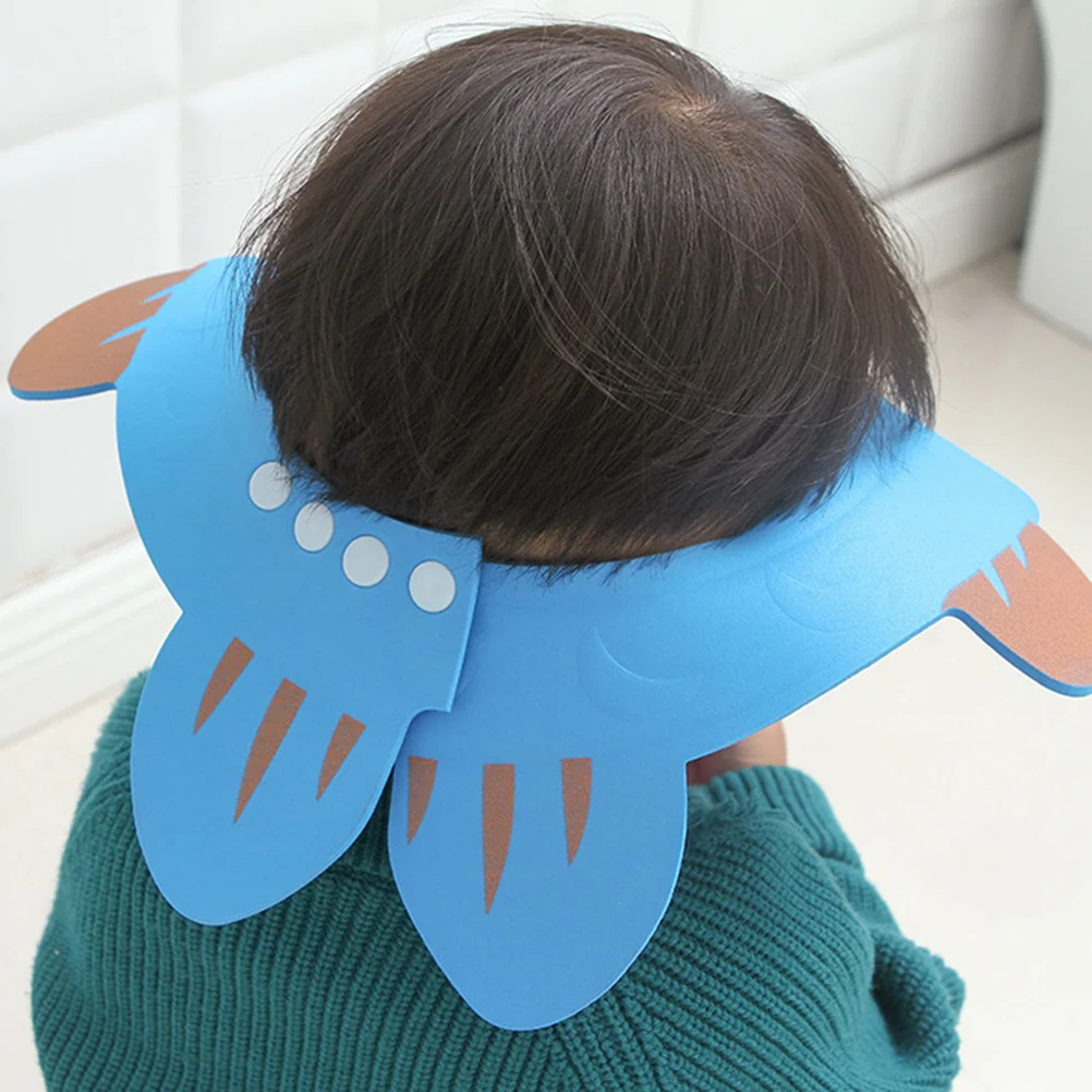 

2 шт., детская шапочка для душа, регулируемый мягкий эластичный козырек для купания, защита волос, лица, глаз для детей, красная детская шапочка для душа