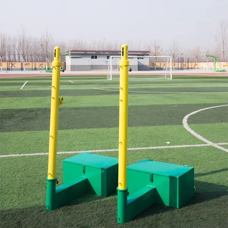 Adjustable Height 1.55m-2.43m Multi-Function Volleyball Gas Volleyball Badminton Pole Movable Badminton Net Stand Post Pole