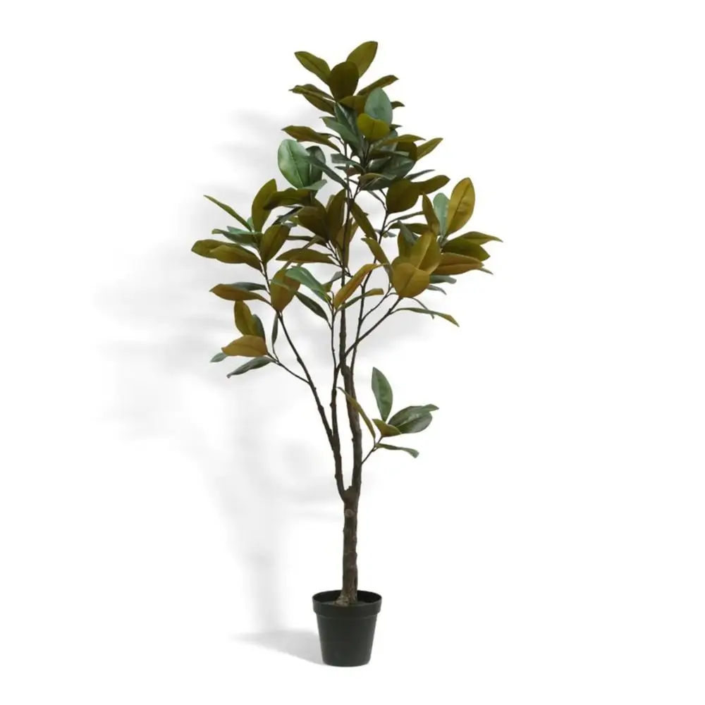 

Faux Magnolia Tree, Premium Artificial Indoor Tree Stands 7 Tall with LifelikeLeaves amp Hand Painted Trunk, 9.5 Nursery Pot In