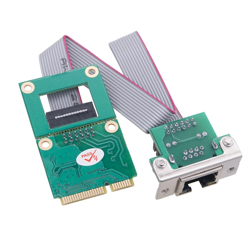 ใหม่ Mini PCI Express อะแดปเตอร์เครือข่าย Mini PCIE to RJ45 พอร์ต COM Gigabit Ethernet 10/100/1000 Mbps RTL8111H/RTL8111F ชิป Lan การ์ด