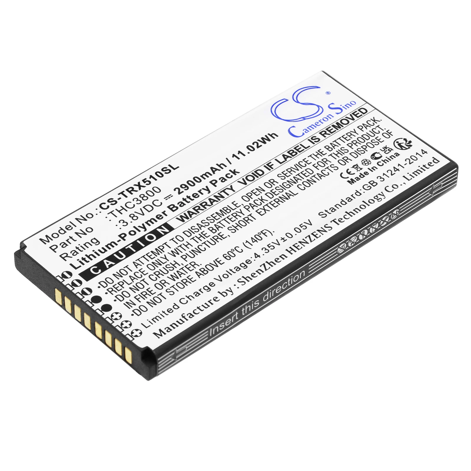 

CS Replacement Battery For Thuraya X5-Touch THC3800 2900mAh / 11.02Wh Two-Way Radio