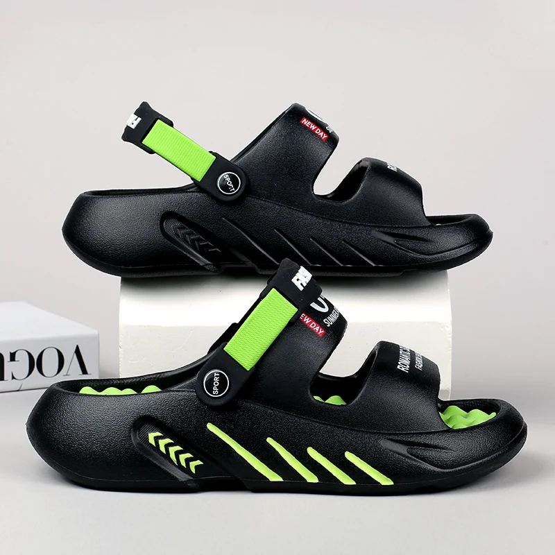 Sommer Herren Massage-Hausschuhe Outdoor-Sandalen Strand Komfortable Slides Indoor Freizeitschuhe EVA Clogs Herren-Sandalen Große Größen 47 48 – Detail 7