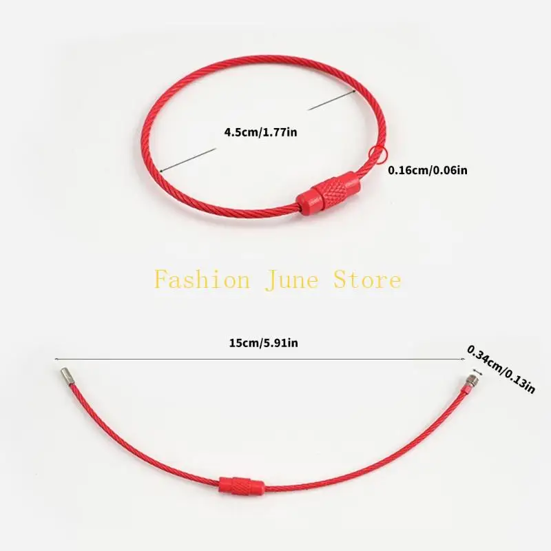 N5KA 10 قطع من حلقات مفتاح الحديد متعدد الألوان لوازم المجوهرات قفل المسمار للأساور المصنوعة يدويًا سلاسل المفاتيح #6